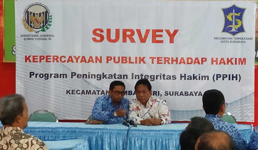 KY Lakukan Pengukuran Kepercayaan Publik Terhadap Hakim di Surabaya