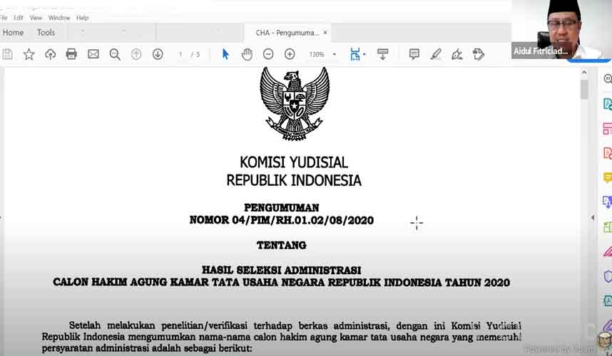KY Loloskan 6 Orang CHA Khusus Pajak di Seleksi Administrasi KY Loloskan 6 Orang CHA Khusus Pajak di Seleksi Administrasi