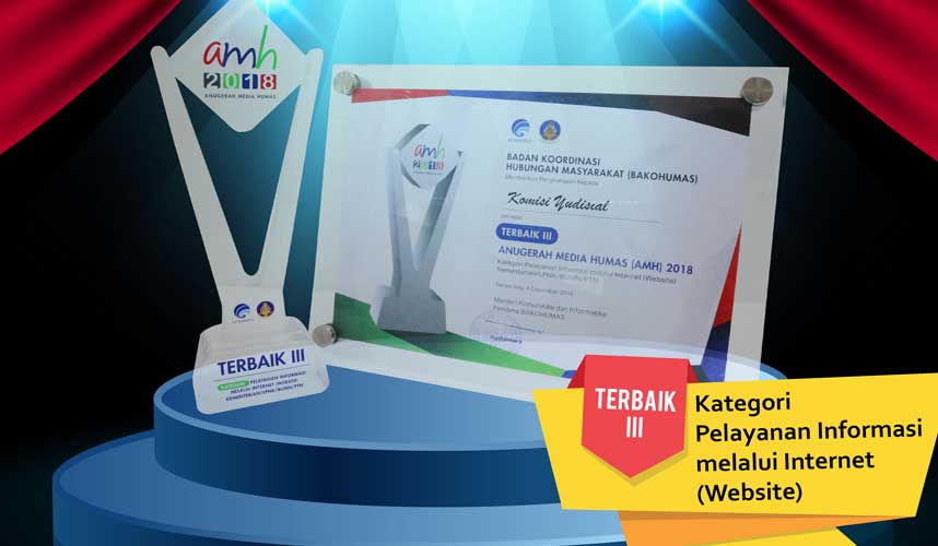 KY Raih Terbaik III Pelayanan Informasi Melalui Internet pada AMH 2018 KY Raih Terbaik III Pelayanan Informasi Melalui Internet pada AMH 2018