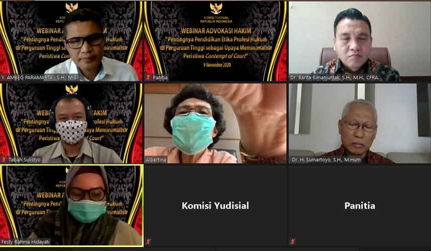 KY Gelar Webinar Advokasi Hakim