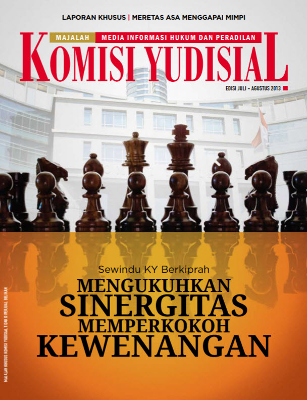 Majalah Komisi Yudisial edisi Juli-Agustus 2013