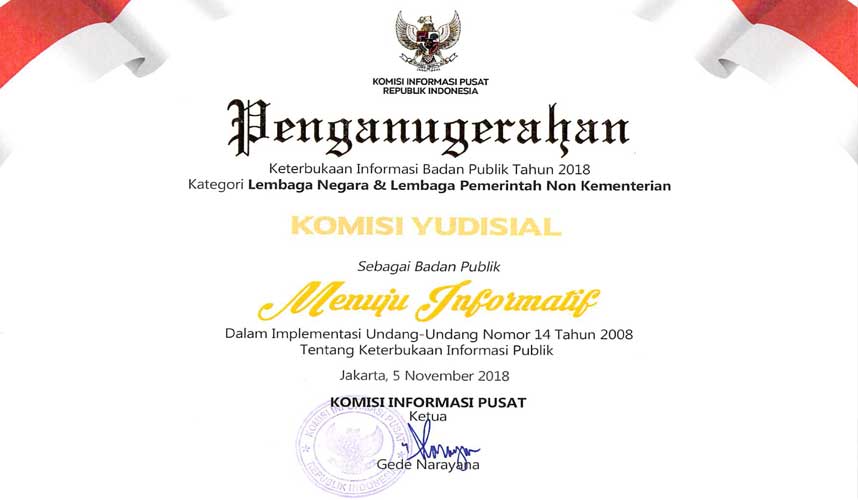 KY Raih Predikat Menuju Informatif dari KIP KY Raih Predikat Menuju Informatif dari KIP