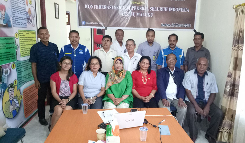 Gandeng KSPSI, Penghubung KY Maluku Sosialisasikan Tugas KY