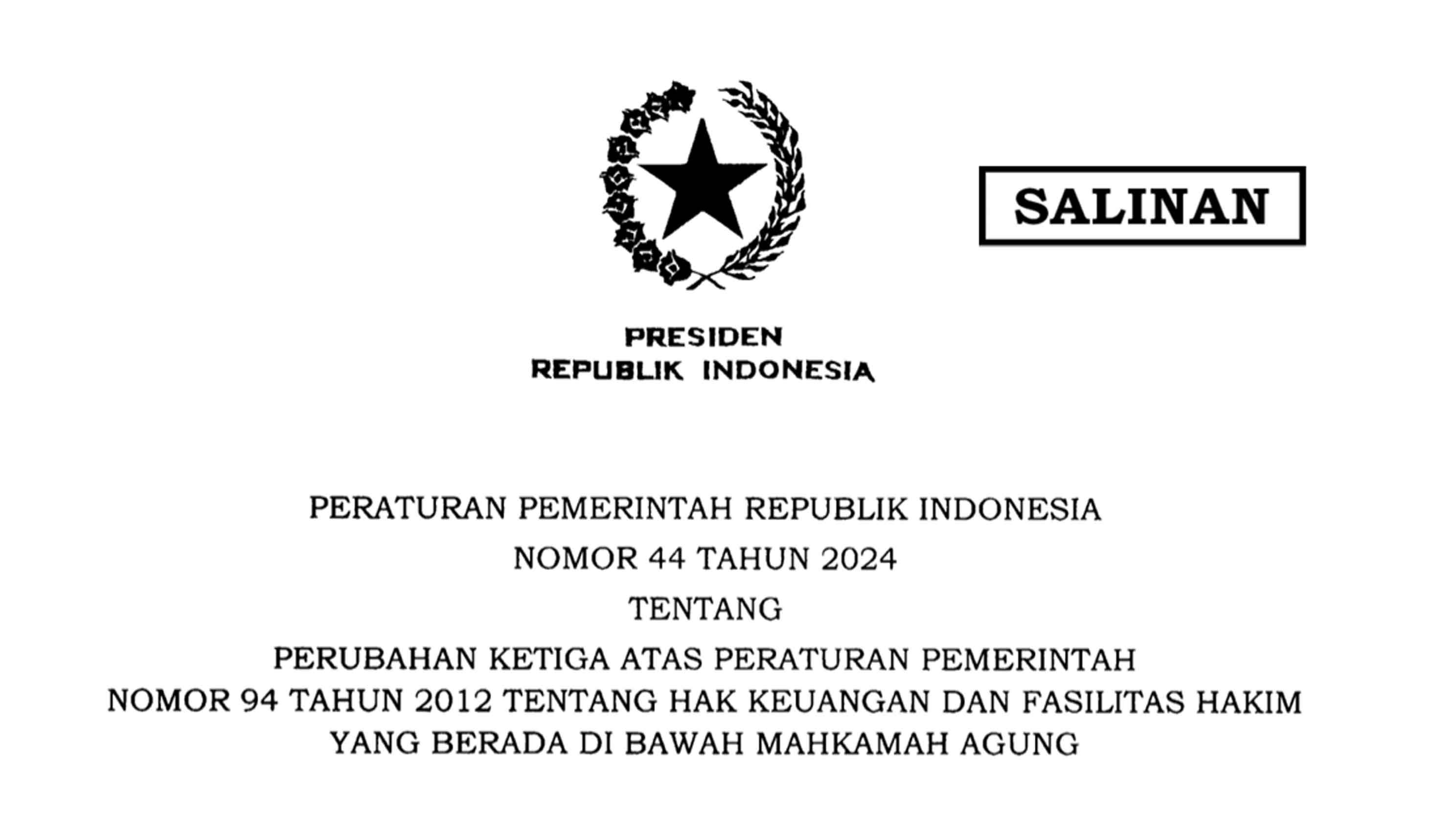 KY Apresiasi Pemerintah dan MA atas Terbitnya PP No. 44 Tahun 2024