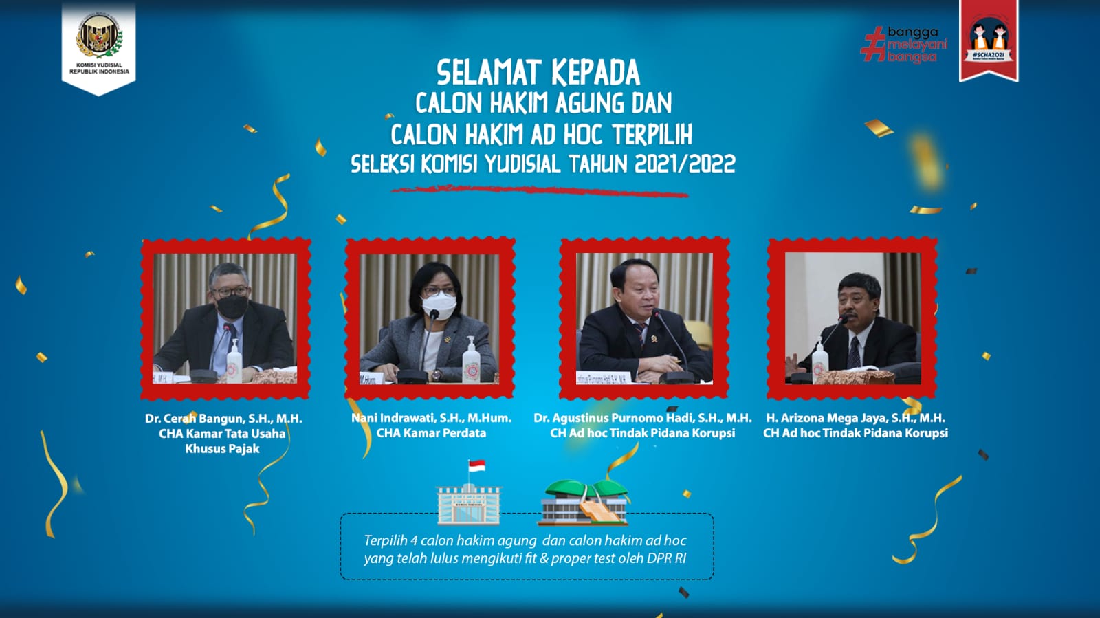 DPR  Setujui 4 Nama Hakim Agung dan Hakim Ad Hoc Tipikor Hasil Rekrutmen KY