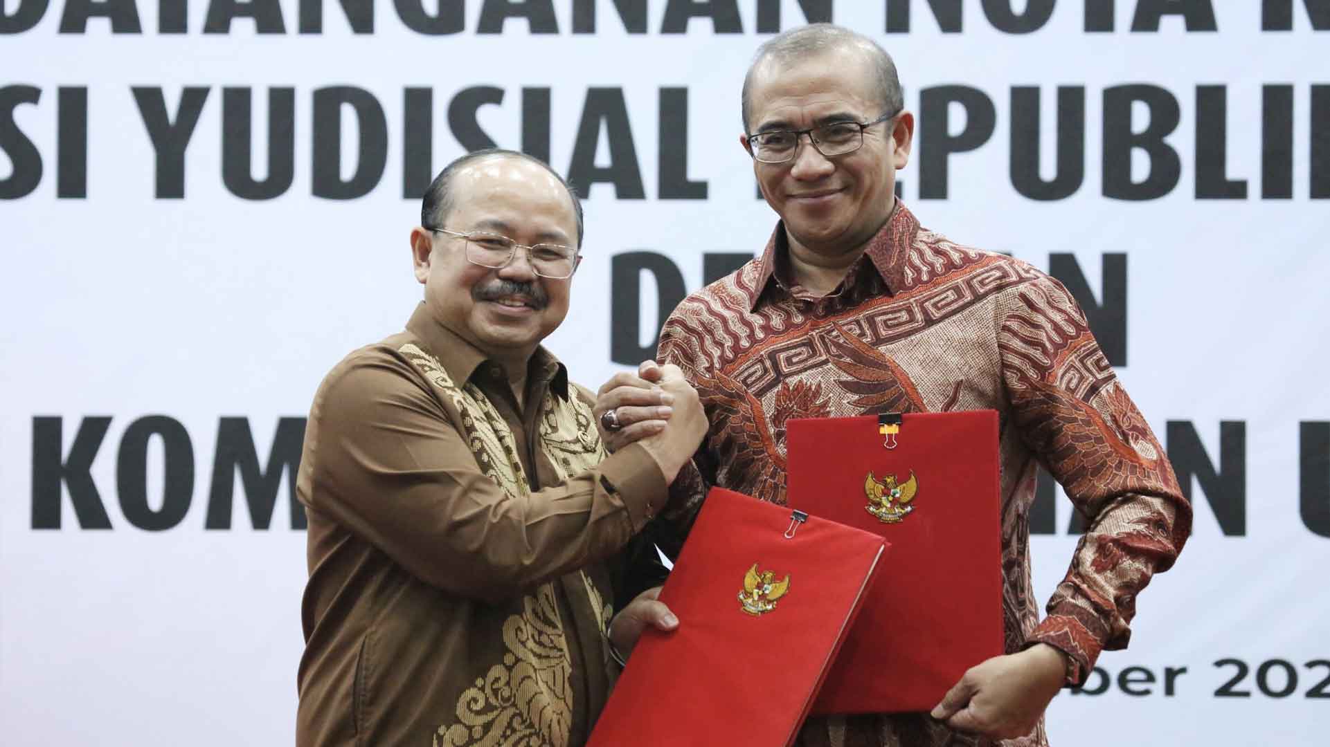 KY dan KPU Tandatangani Nota Kesepahaman Dukung Kelancaran Pemilu