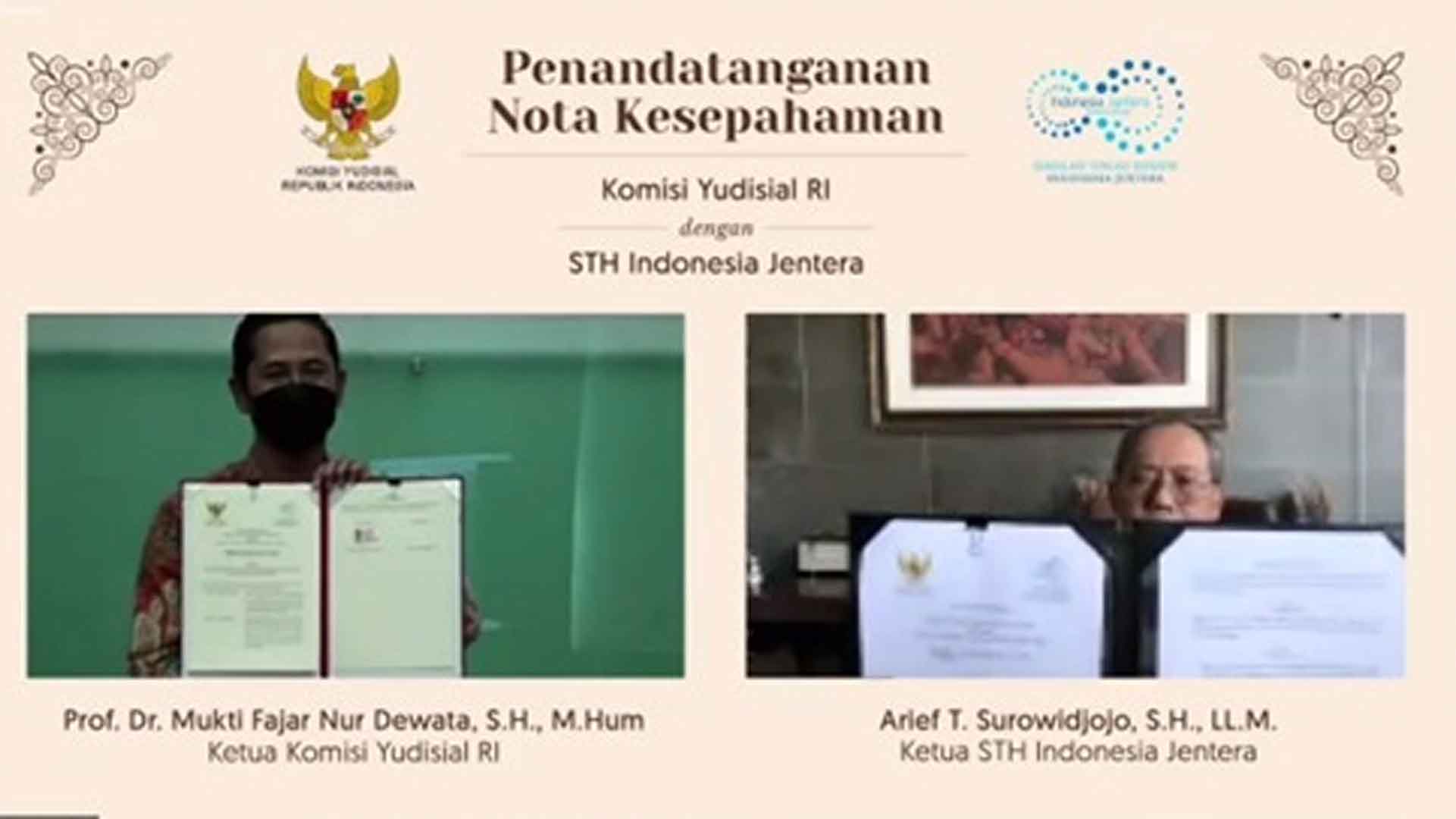 KY dan STH Indonesia Jentera Tandatangani Nota Kesepahaman